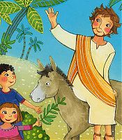 Kinderbild, Jesus auf dem Palmesel
