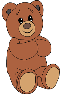 Ein gemalter Teddybär