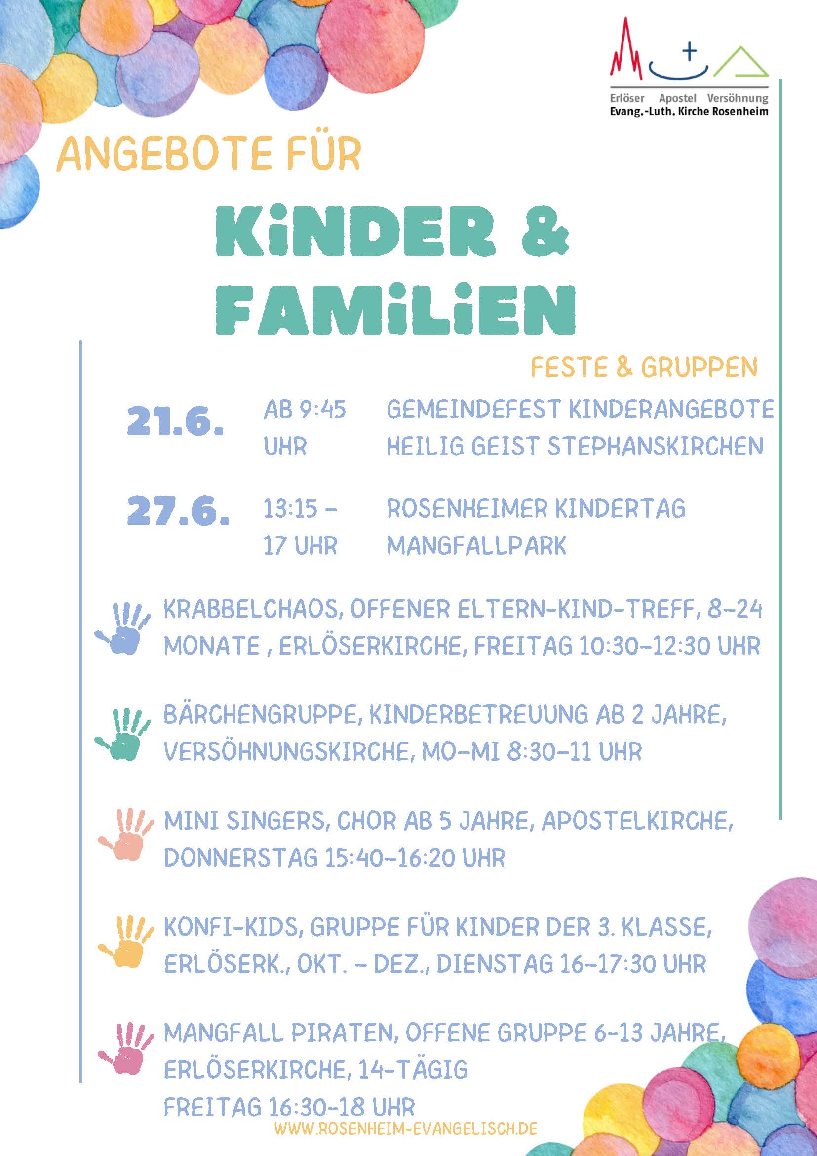 Angebote für Kinder und Familien