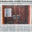 Zeitungsartikel zur gestohlener Osterkerze in der Erlöserkirche - © OVB Rosenheim Zeitungsartikel zu gestohlener Osterkerze