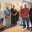 Ausgezeichnete Radler bei der Siegerehrung im Rathaus. Bojan Zecevic und Martin Franke (Team Seb. Finsterwalder Gymn.), Rosemarie Rother und BoBo Bolte (Team Evang. Kirchengemeinde), Harald Radl (Caritas Fahhradstation) sowie OB Gabriele Bauer - © Christian Schwalm Siegerehrung Stadtradeln 2019