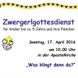 Plakat Zwergerl April 2016