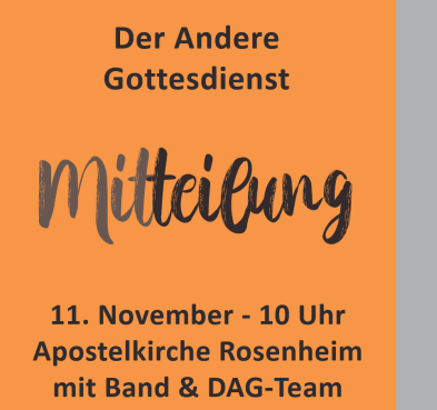 Plakat von Der Andere Gottesdienst